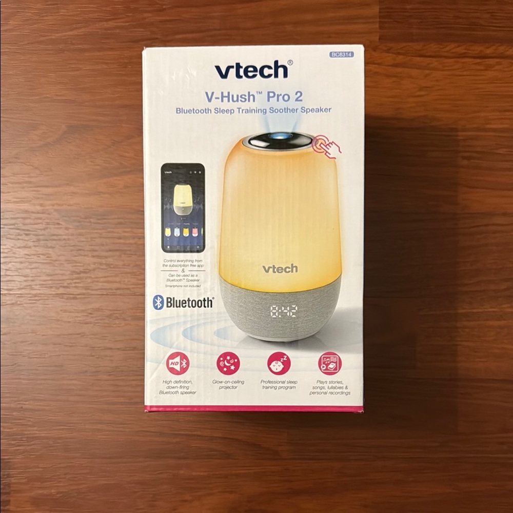V-Hush Pro 2 Bluetooth Sleep Training Soother Speaker - Yellow and Gray